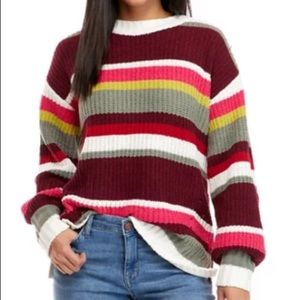 True Craft crochet sweater with stripe pattern